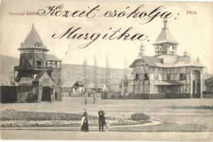 1907 Pécs, Országos kiállítás - 3 db régi képeslap / 3 pre-1945 postcards