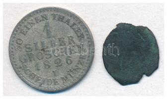 Német Államok / Poroszország 1826D 1Gr Ag "III. Frigyes Vilmos" + DN Osztrák/Német? Ag érm...