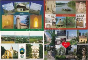 43 db MODERN magyar városképes lap / 43 modern Hungarian town-view postcards