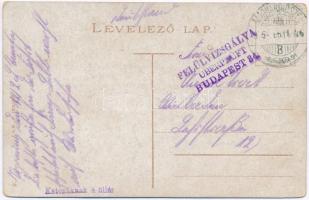 Pozsony, Pressburg, Bratislava; Látkép a Schönbrunn gőzhajóval, vár / castle, steamship (kopott sark...