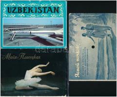 5 db MODERN szovjet képeslap sorozat a saját tokjaiban, összesen 68 lappal és egy hanglemez képeslap...