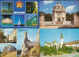 21 db MODERN csehszlovák városképes lap / 21 modern Czechoslovakian town-view postcards