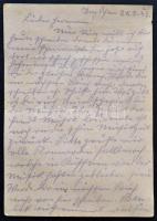 Vegyes német nyelvű, nagyrészt a II. világháborúval kapcsolatos, papírrégiség tétel, 6 db