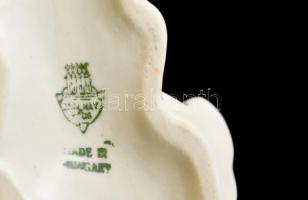 Zsolnay porcelán nyuszipár, kézzel festett, jelzett, hibátlan, 12×8 cm