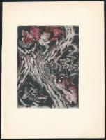 Jelzés nélkül: Állatok, 3 db. Litográfia, papír, 13×9,5 cm