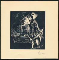 Buday György (1907-1990): Illusztrációk, 3 db. Fametszet, utólagos jelzéssel, 11,5×10,5 cm