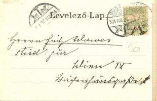 1904 Budapest I. Új királyi várpalota, építkezés. Ganz Antal No. 53. - képeslapfüzetből