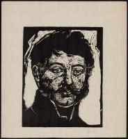 Olvashatatlan jelzéssel: Költők, 4 db. Fametszet, papír, 20×15 cm