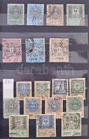 Ausztria 1870-1910 Több, mint 150 klf osztrák okmánybélyeg 6 lapos közepes berakóban