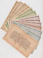 1946. 13db-os vegyes magyar adópengő bankjegy tétel T:III