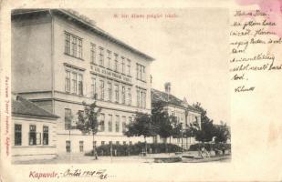 1908 Kapuvár, M. kir. állami polgári iskola. Kiadja Buxbaum József (fl)