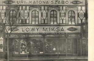 1912 Győr, Löwy Miksa úri és katonai szabó üzlete . Rembrandt fényirda