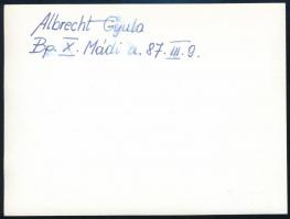 cca 1970 Albrecht Gyula: Vitorlások, hátoldalon feliratozott fotó, 9×12 cm