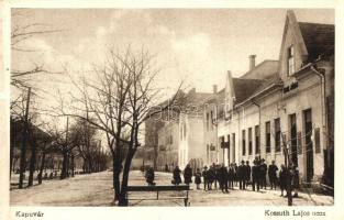 Kapuvár, Kossuth Lajos utca, üzletek. Buxbaum Kálmán kiadása