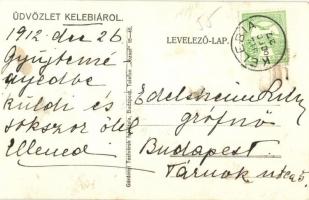 1912 Kelebia, Redl kastély. Báró Podmaniczky Endre levele Edelsheim Lily grófnőnek. Gárdonyi testvér...