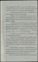 1937 Eger megyei város képviselőtestületének géplet véghatározata 3000 pengős adomány ügyében, melye...