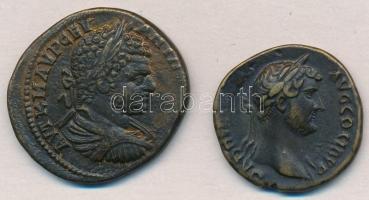 2db klf római bronzpénz másolata SANDOZ jelzéssel T:2,2- rep.