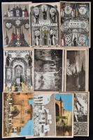 Francisco Hohenleiter (1889-1968) spanyol festő spanyol inkvizíció által ihletet illusztrációi, spanyol nyelvű könyvből, 17 lap