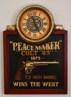 Pacemaker Colt vadnyugati reklám tábla replika órával 57 cm