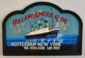 Holland Amerika Line hajótársaság nagyméretű reklám tábla replika 40x60 cm