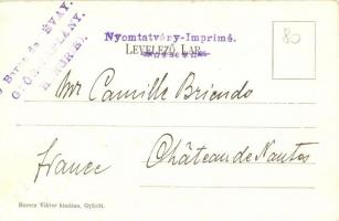 1906 Győr, Király utca, Belső Pál, Back Hermann üzlete. Kiadja Berecz Viktor. TCV card