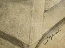 Biai jelzéssel: Csábító tekintet. Ceruza, papír, üvegezett keretben, 25×20 cm