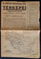 1946 A béketervezetek térképei. Bp., Légrády, lapszéli kisebb szakadásokkal, és gyűrődésekkel, 16 p. Ritka!