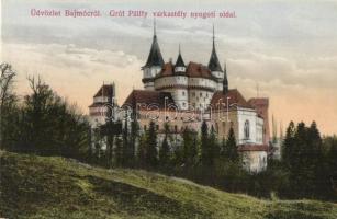 Bajmóc, Bojnice; Gróf Pálffy várkastély nyugati oldala. Kiadja Gubits B. Privigye / castle