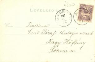 1901 Bezenye, Pallesdorf; Fő utca, Római katolikus templom. Kiadja Marian József fényképész