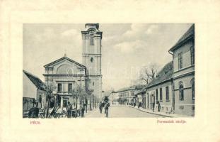 Pécs, Ferenciek utcája, Ferences templom. W. L. Bp. 6810.