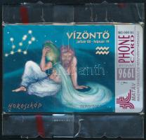 1996 Vízöntő horoszkópos telefonkártya, bontatlan csomagolásban