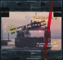 1991 Balaton Ferry motívumos telefonkártya, bontatlan csomagolásban