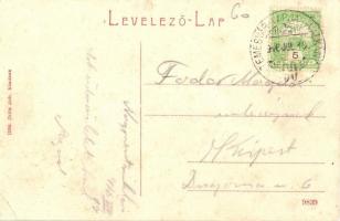 Nagyszentmiklós, Sannicolau Mare; Fő utca, szobor. 1286. Jritz Joh. / main street with statue  (EK)