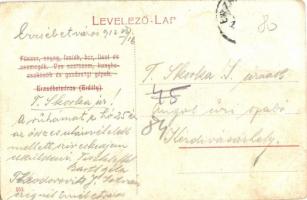 Erzsébetváros, Dumbraveni, Elisabethstadt; Mühlsteffen Gusztáv áruháza, Schwarz W. M. üzlete / stree...