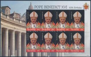 XVI. Benedek pápa kisív, Pope Benedict XVI minisheet