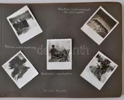 Vadászokat, vadászatokat bemutató fotóalbum, feliratozott fotókkal, különböző méretekben, kb. 100 db...