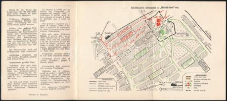 1938 A budapesti XXXIV. Nemzetközi Eucharisztikus Kongresszus tagsági jegye, belsejében kis térkép-i...