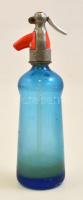 Kék színű szódásüveg szikvízesüveg 31 cm