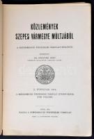 Közelmények Szepes Vármegye múltjából. Szerk.: Dr. Förster Jenő. VII. évf. 1., 2-4. sz., X. évf. 2-4...