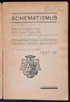 1907-1948 5 db egyházi cím és névtár: 
A magyar Kegyes-tanítórend névtára az 1907/1908. tanévre, Pa...