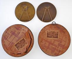 ~1920-1930. 4db búcsújáróhelyi fém emlékérem Máriagyűdről, mind keretben, de az egyik sérült (60mm/~...