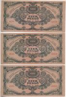 1945. 1000P (3x) közeli sorszámok T:I,I-