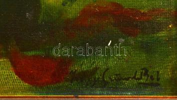 Iványi jelzéssel: Virágcsendélet. Olaj, karton, keretben, 22×32 cm