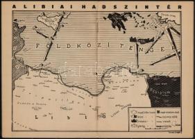 Demjén József: Hadszíntér: Földközi tenger. Hadszínterek 1. Az olasz-görög és Líbiai háború térképév...