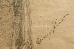 Barcsay jelzéssel: Torzó. Ceruza, papír, 57×36 cm