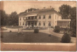 1909 Futak, Futtak, Futog; Hadik kastély / Schloss / castle + Kir. Fővámhivatal Zimony Vámkezeltetett bélyeg