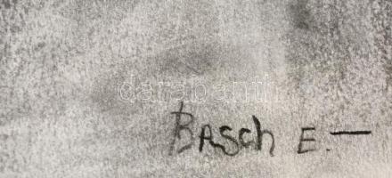 Basch jelzéssel: Lány portré. Szén, papír, 70×50 cm