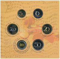 2009. 5Ft-200Ft "Haydn" (7xklf) forgalmi érme sor, benne "Joseph Haydn" Ag emlék...