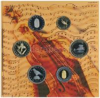 2009. 5Ft-200Ft "Haydn" (7xklf) forgalmi érme sor, benne "Joseph Haydn" Ag emlék...