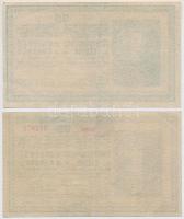 1918. 25K (2xklf) eltérő színű sorszám és alapnyomat árnyalat, mindkettő hullámos hátlappal T:III sz...